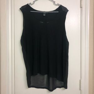 Forever 21 Black Sheer Sleeveless Blouse